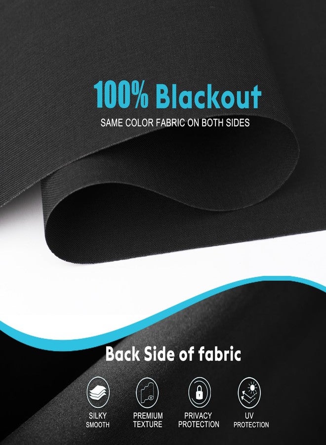 Blindify Blackout Roller Shades, Free-Stop Cordless Roller Blinds for Windows, Thermal Insulated Fabric Window Shades UV Protection for Home, Office, Bedroom, Door, Black, 34" W x 72" H - Image 3